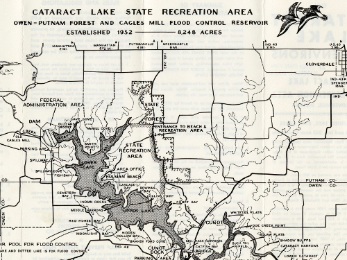 Map of Cataract Lake and ...