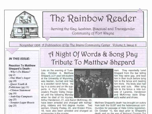 The Rainbow Reader, Novem...